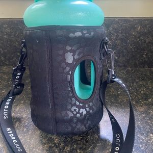 HydroJug (Teal) with Black Leopard Sleeve